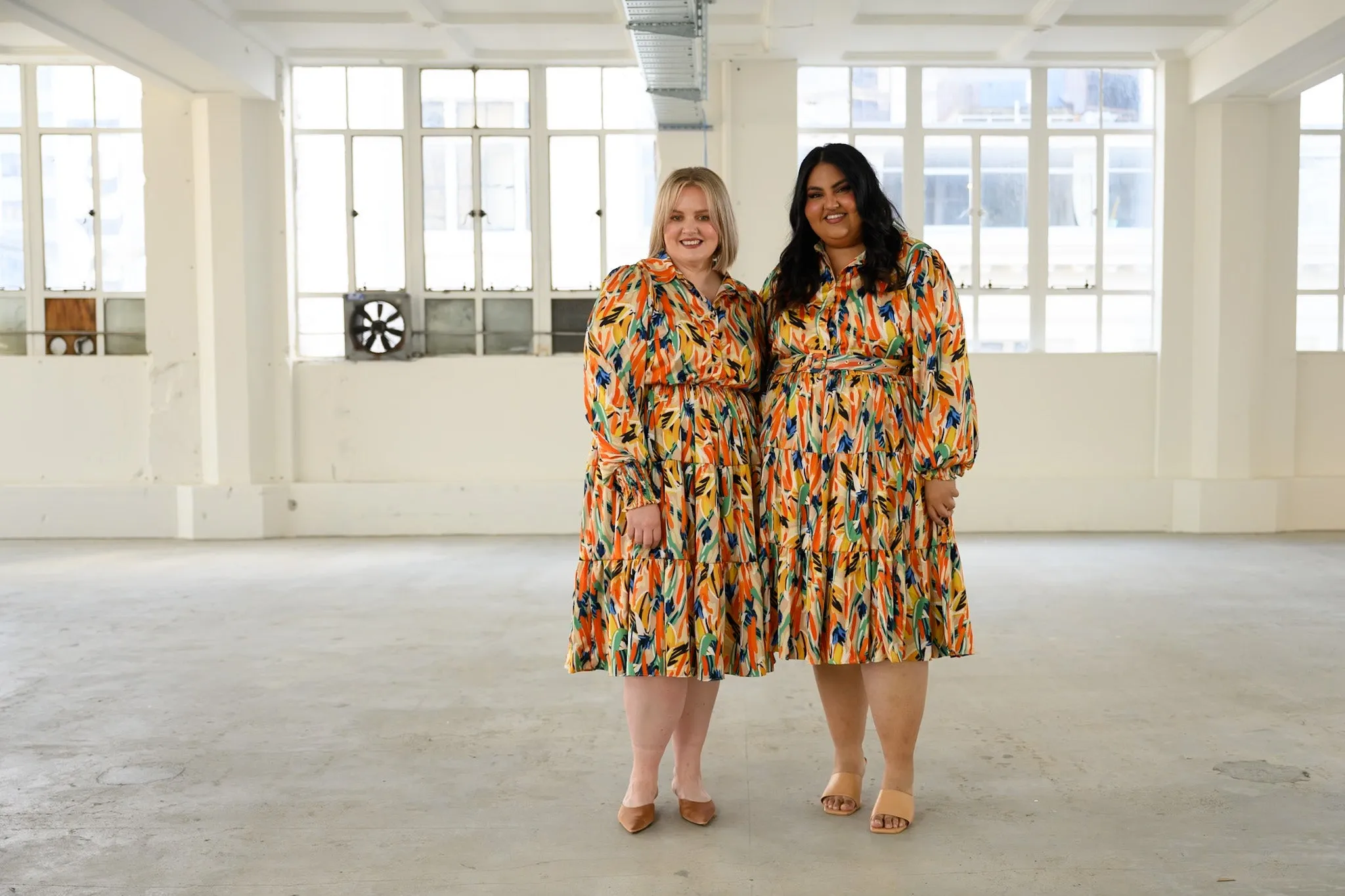 Rosie Shirt Dress - Paint strokes