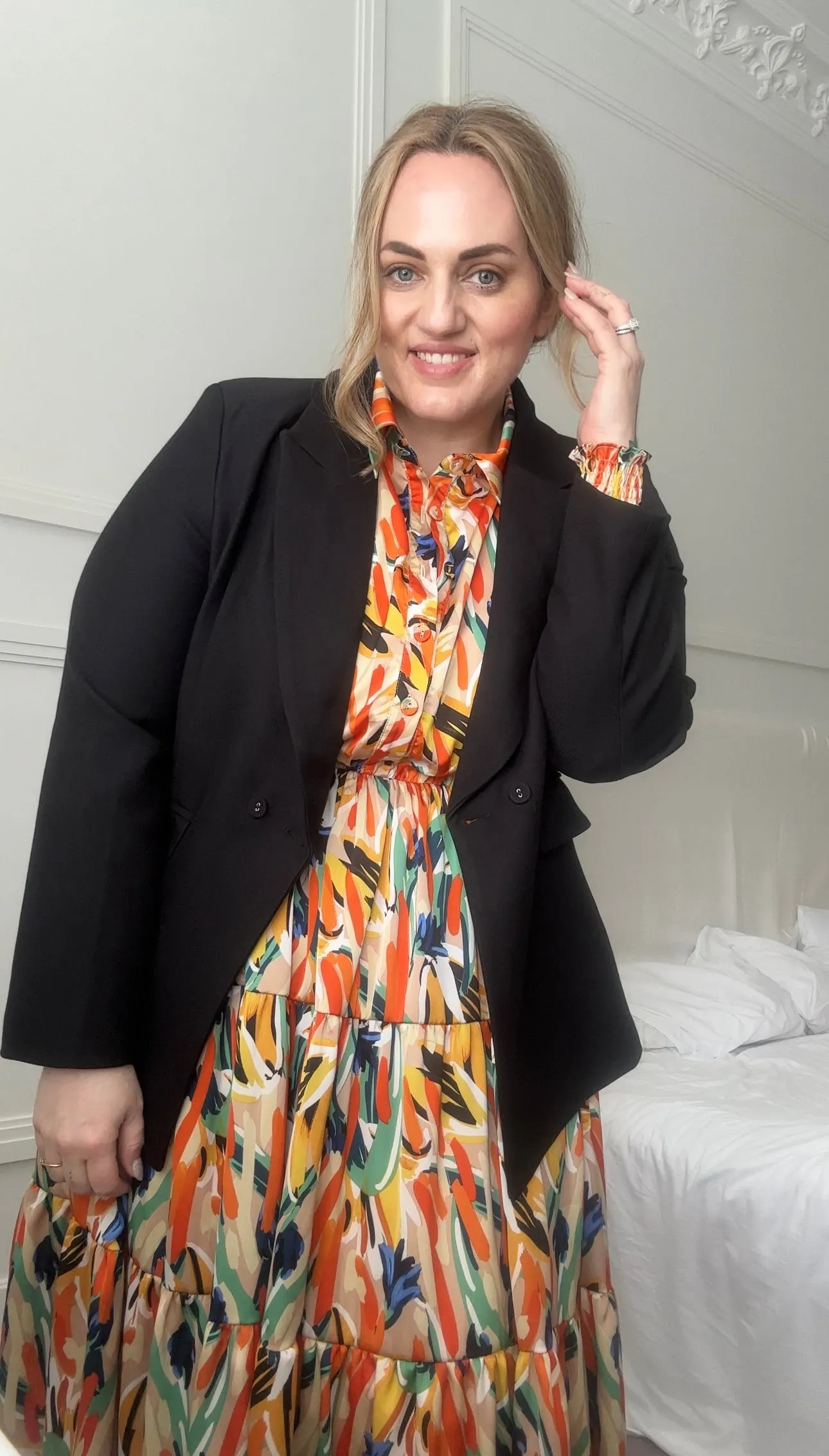 Rosie Shirt Dress - Paint strokes