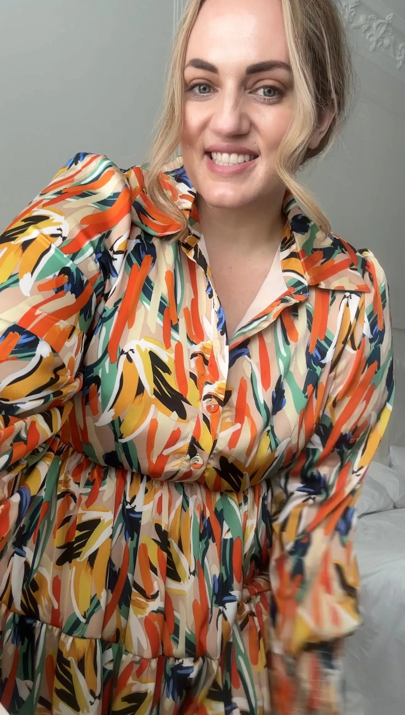 Rosie Shirt Dress - Paint strokes