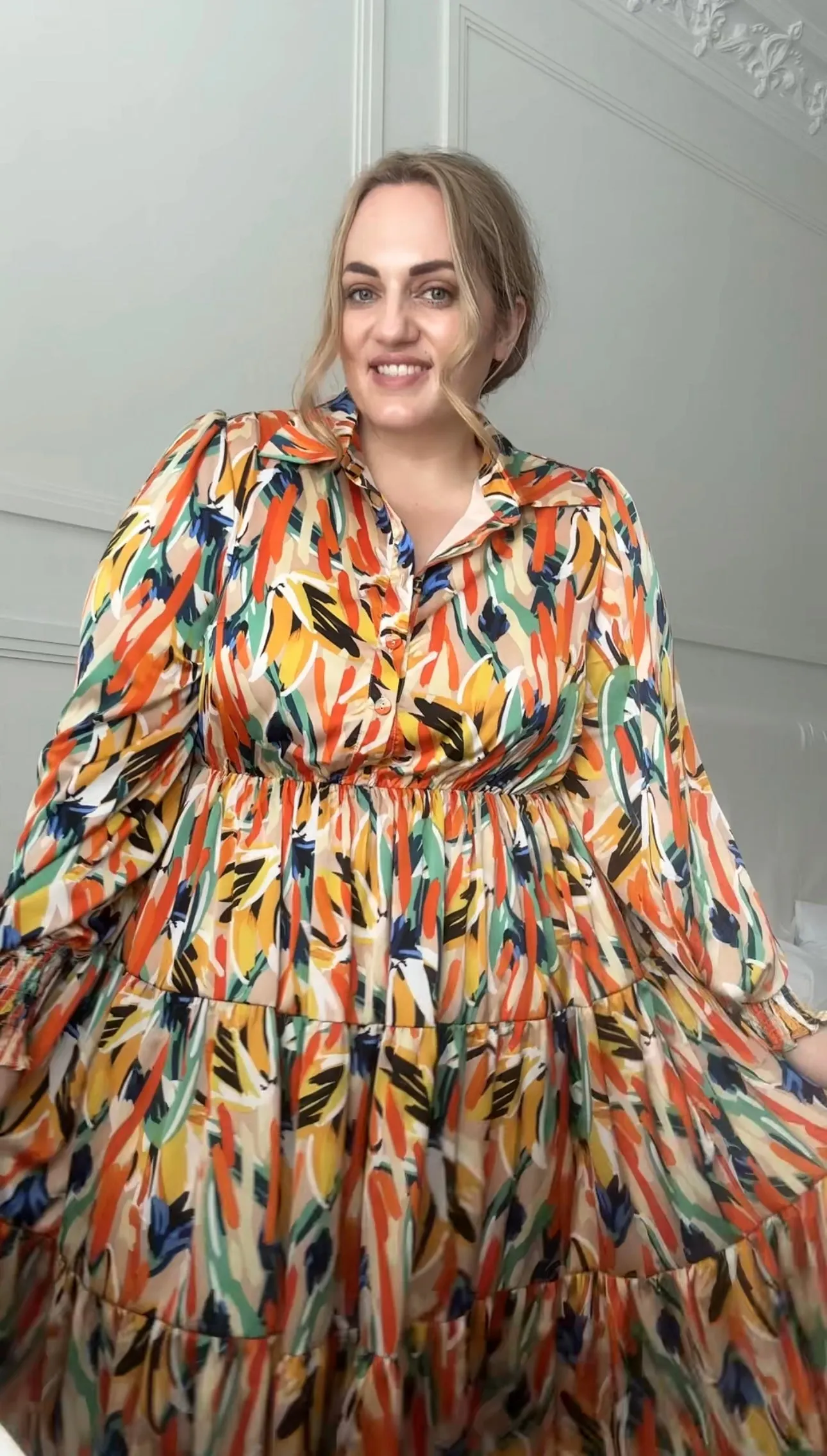 Rosie Shirt Dress - Paint strokes