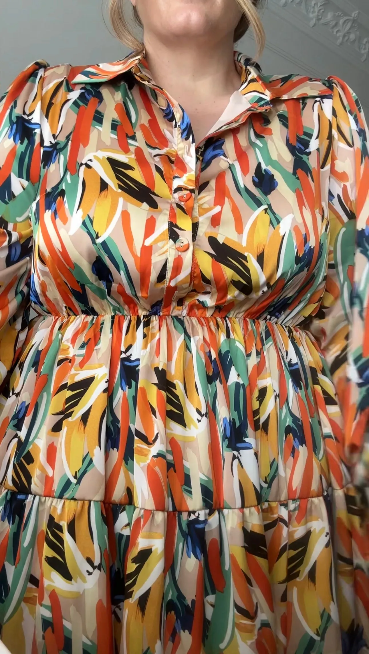 Rosie Shirt Dress - Paint strokes