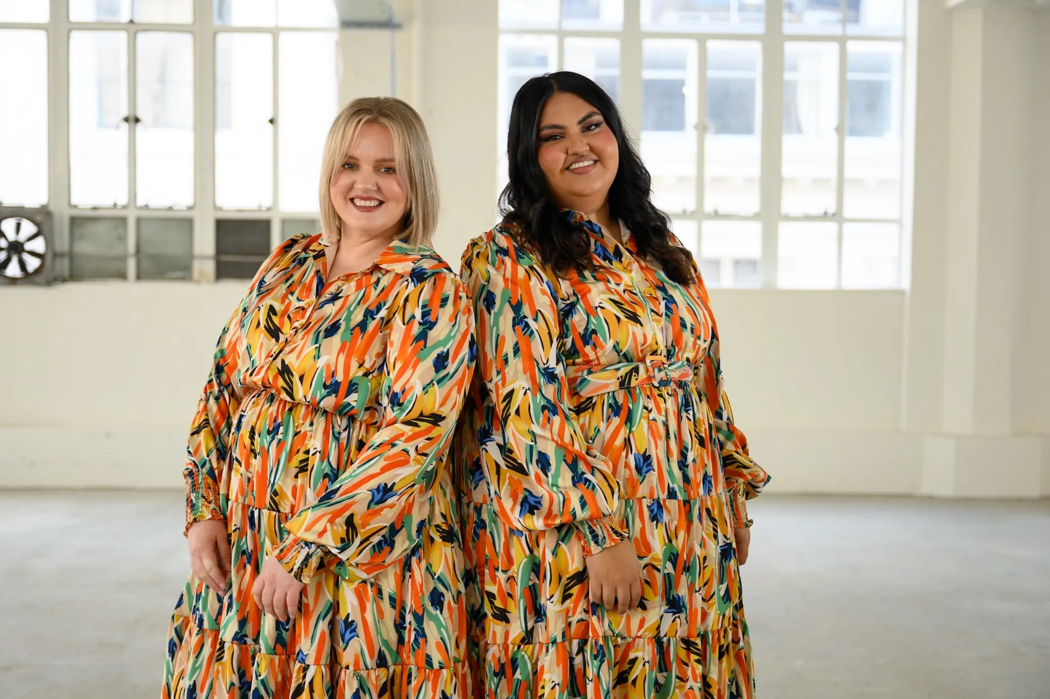 Rosie Shirt Dress - Paint strokes