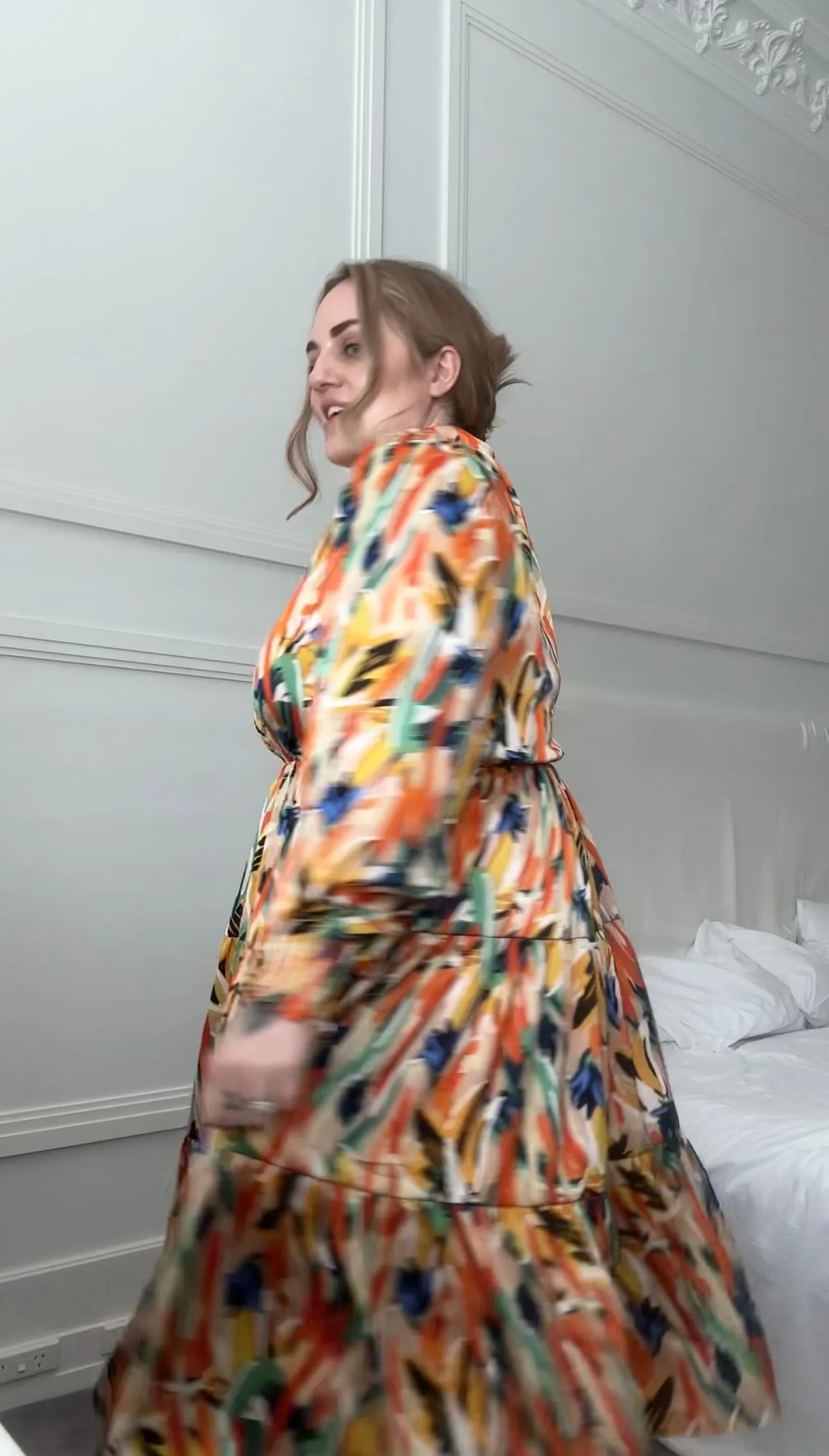 Rosie Shirt Dress - Paint strokes