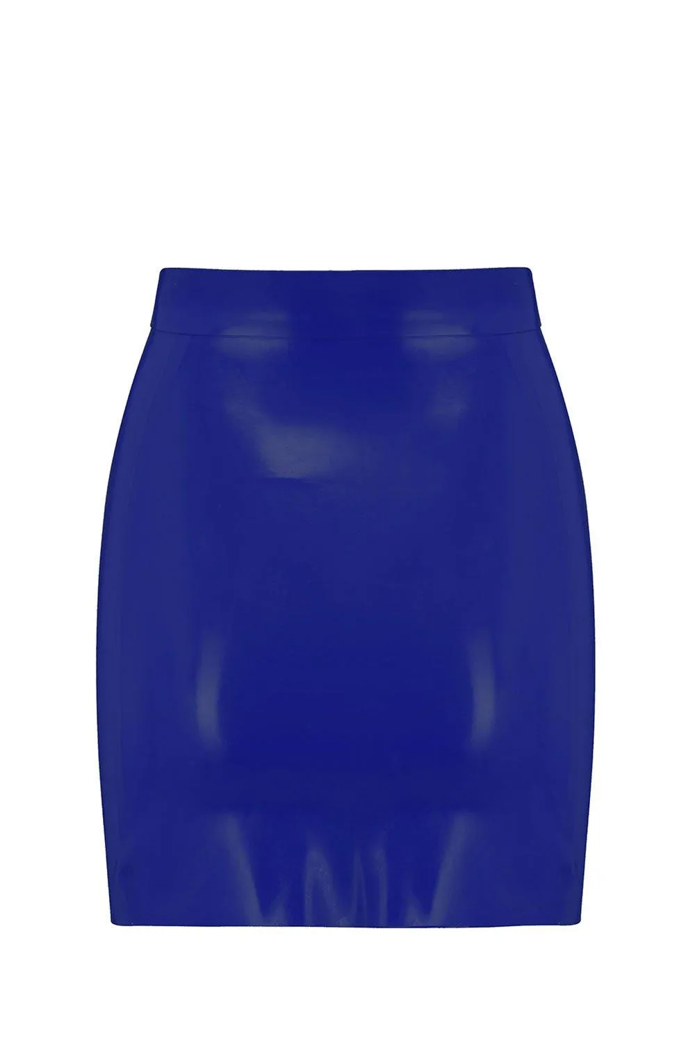 Royalblue Navy Latex Mini Skirt