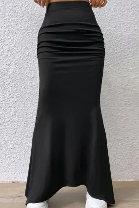 Ruched Trumpet Skirt