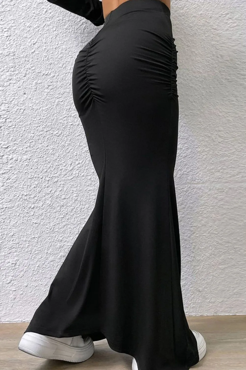 Ruched Trumpet Skirt