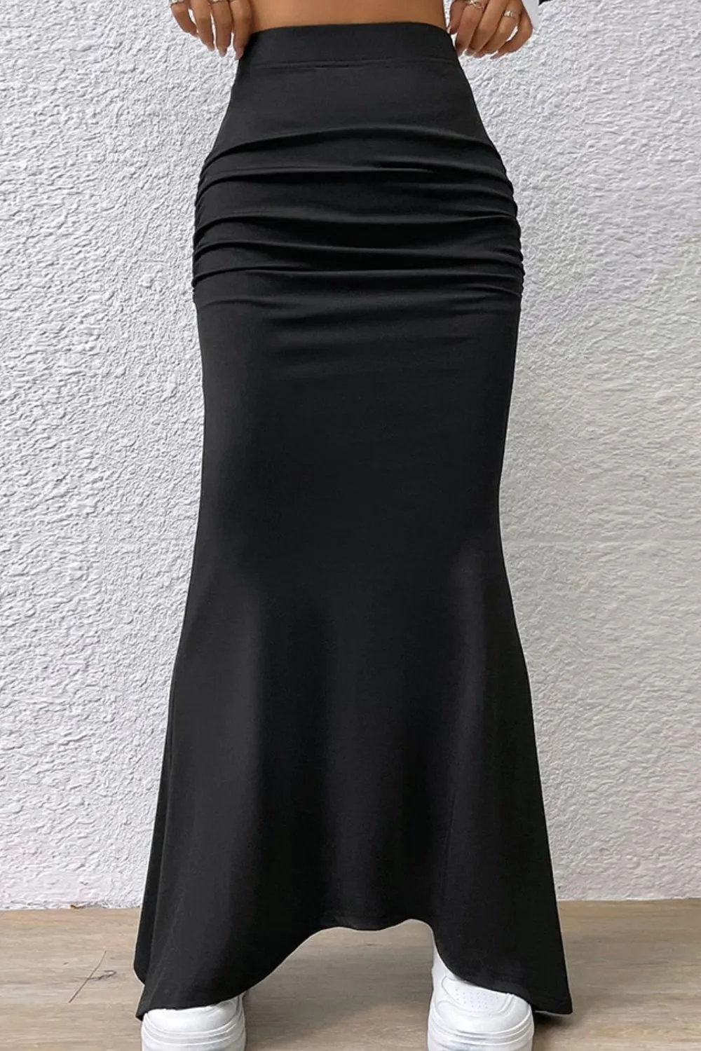 Ruched Trumpet Skirt