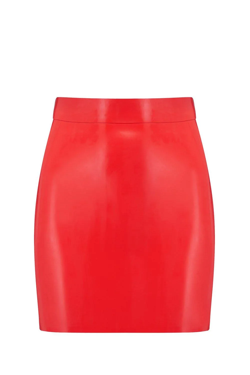 Scarlet Red Latex Mini Skirt