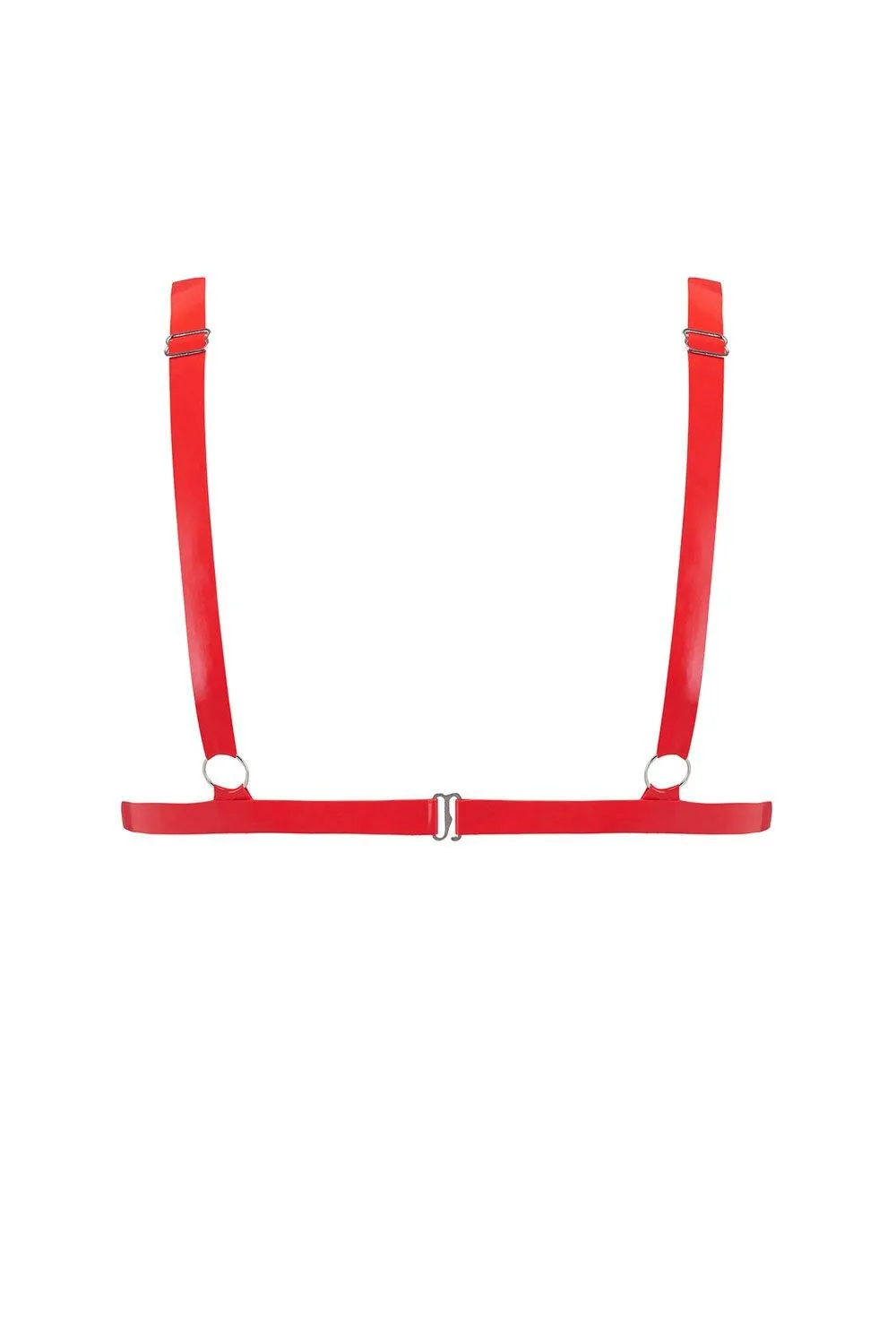 Scarlet Red Latex Triangle Bra