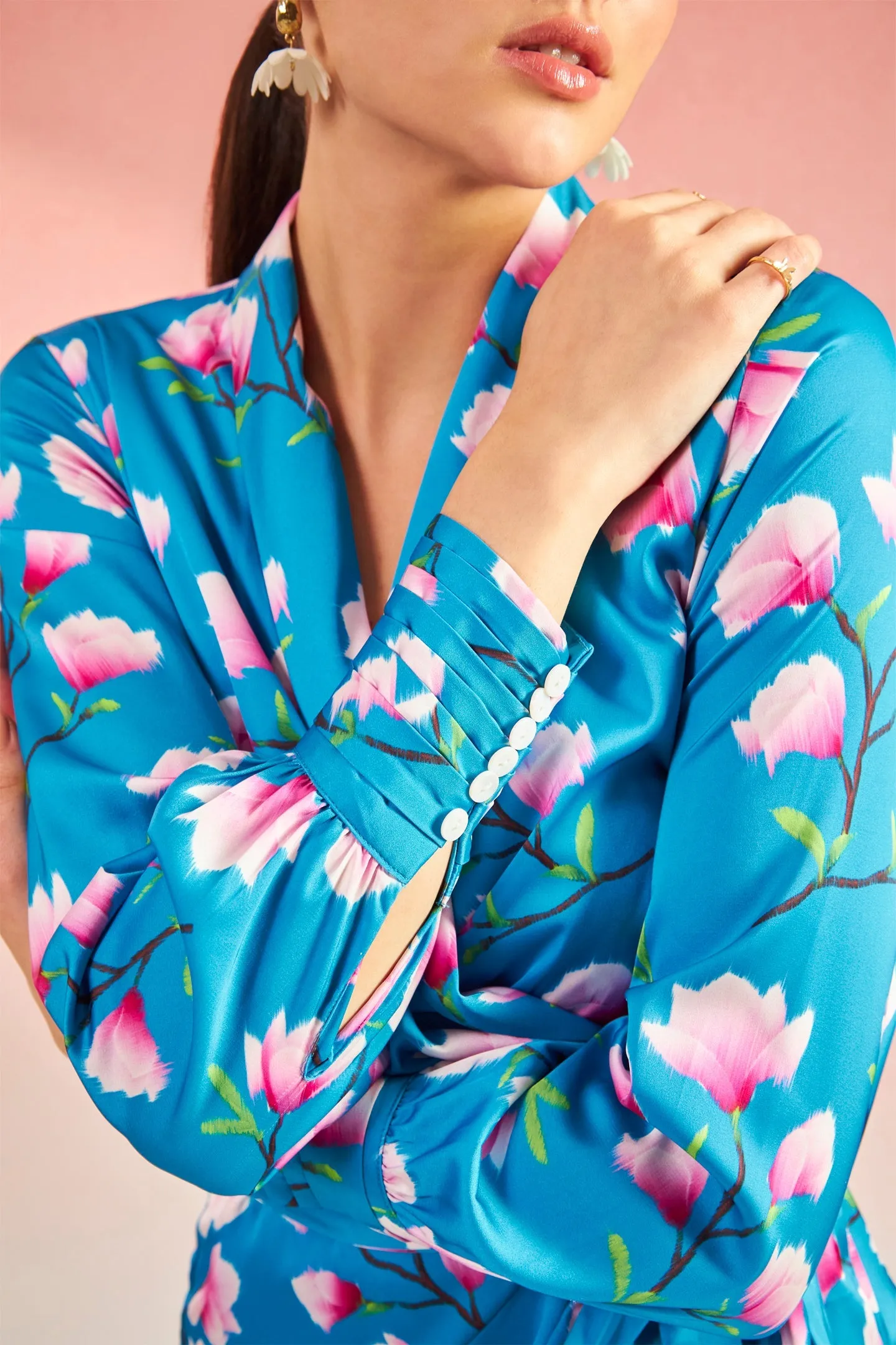 Sharon|Tie-Up Floral Dress
