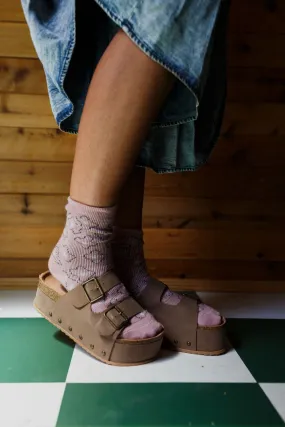 Shoreline Platform Sandals - Taupe