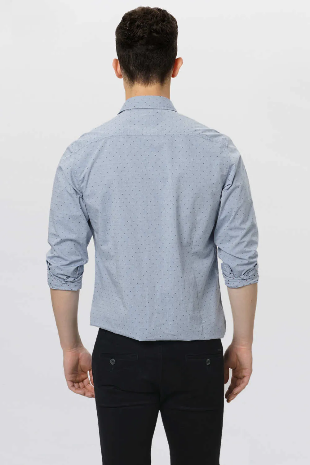 Slim Fit Dobby Melange Shirt