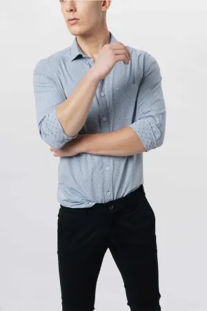 Slim Fit Dobby Melange Shirt