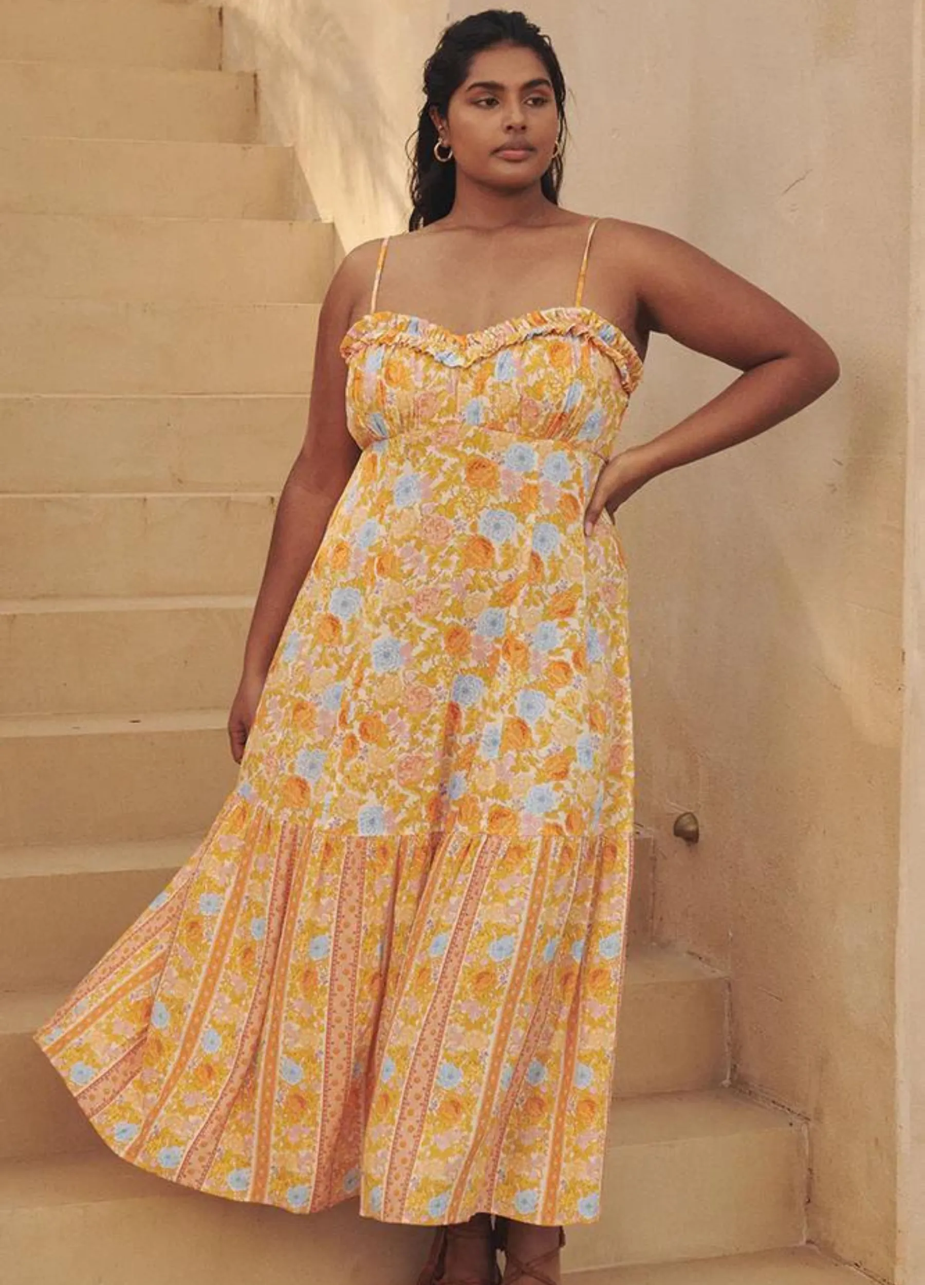 Spell - Enchanted Wood Strappy Maxi Dress - Dandelion