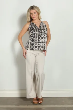 Split Neck Halter Top