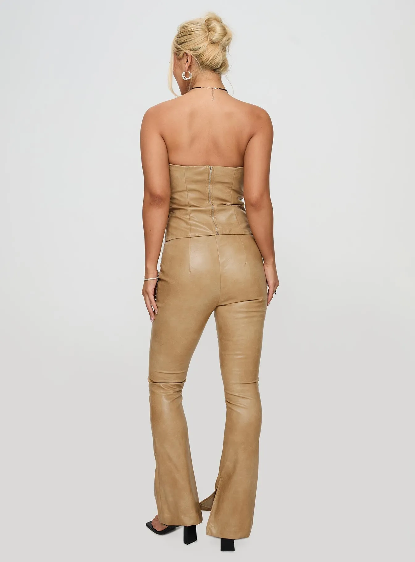 Stagecoach Lace Up Pants Brown