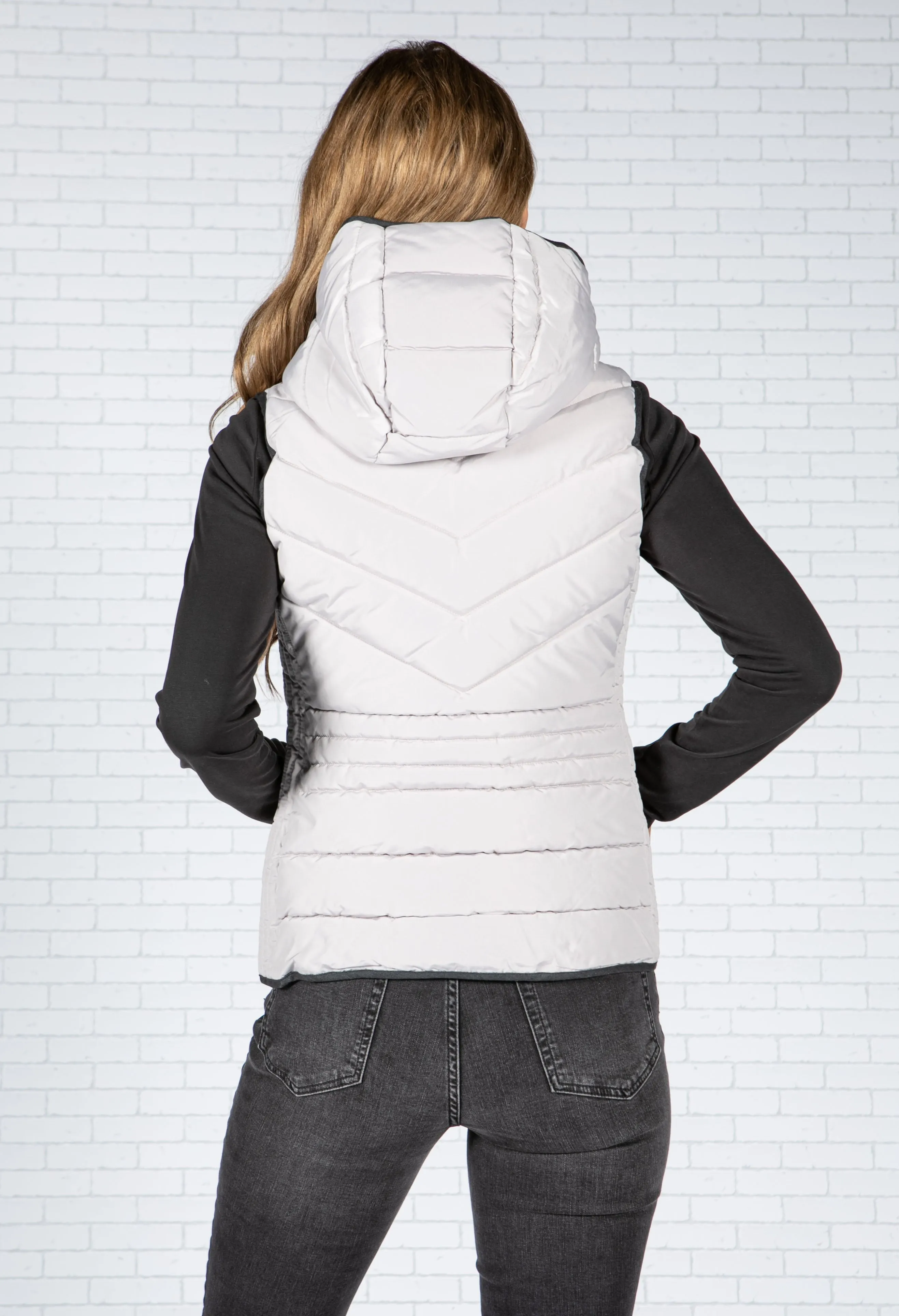 Stone Hooded Gilet