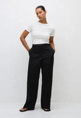 Straight Twill Trouser - Black