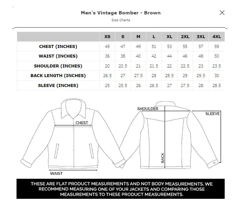 STS Ranchwear Mens Vintage Bomber Vintage Brown Leather Leather Jacket