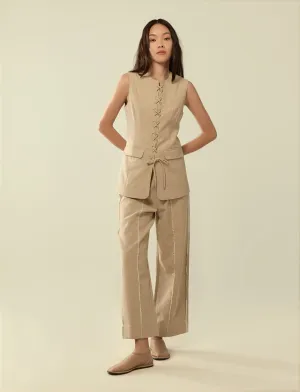 tailored eyelet vest top