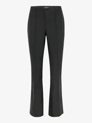 Tailored Flare Trousers with Techno Stretch - Black