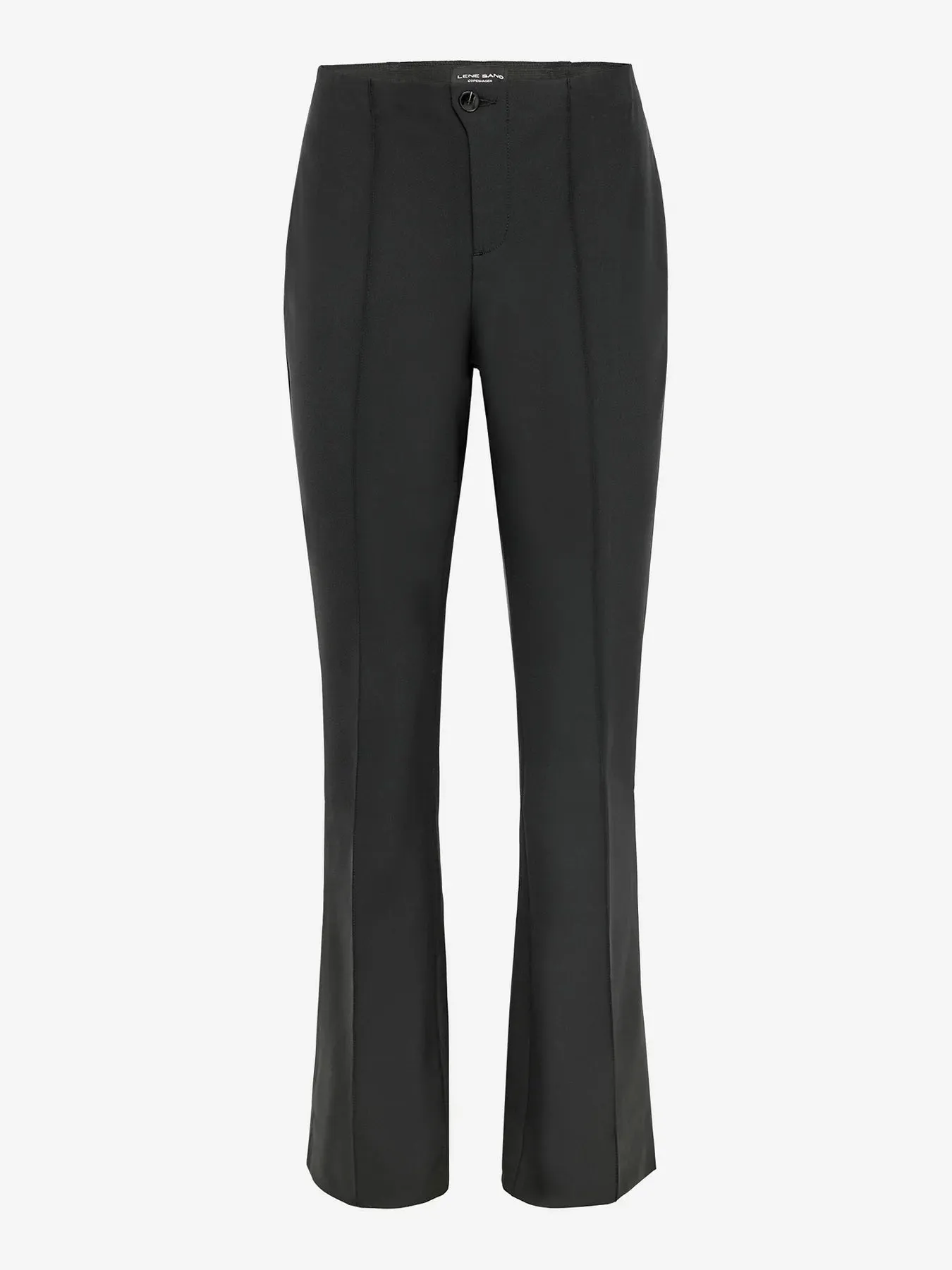 Tailored Flare Trousers with Techno Stretch - Black