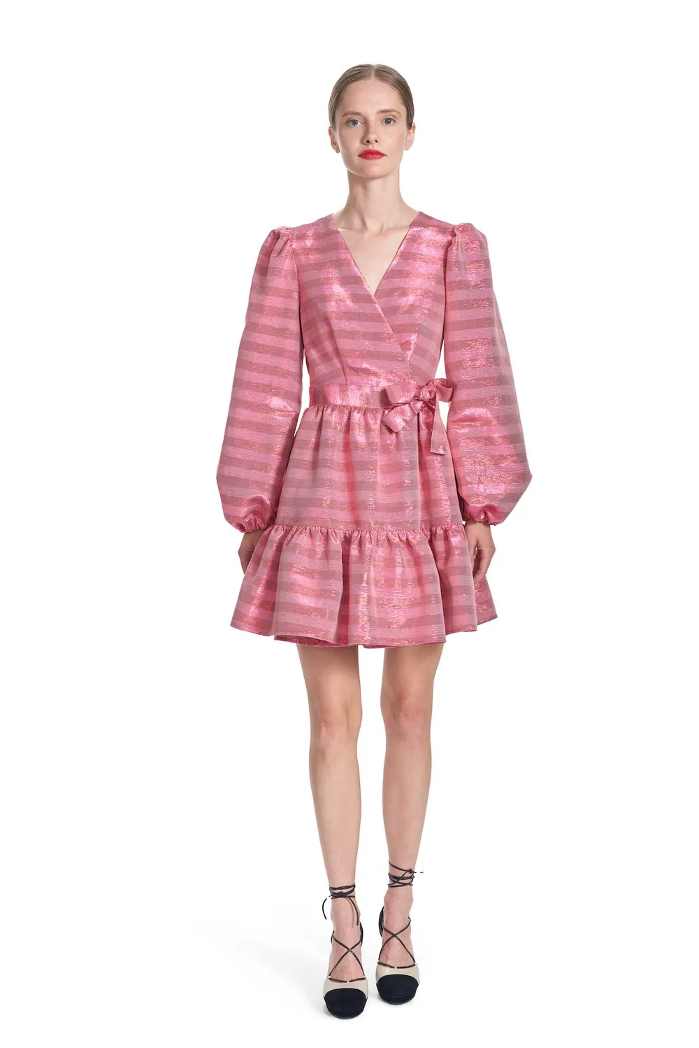 Tamera Met Stripe Dress
