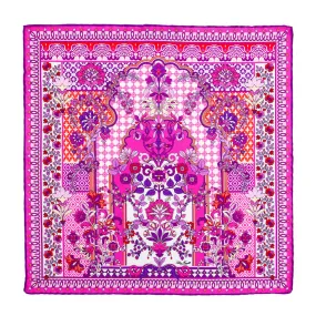 Tauromerion Pink Silk Twill Scarf and Ring