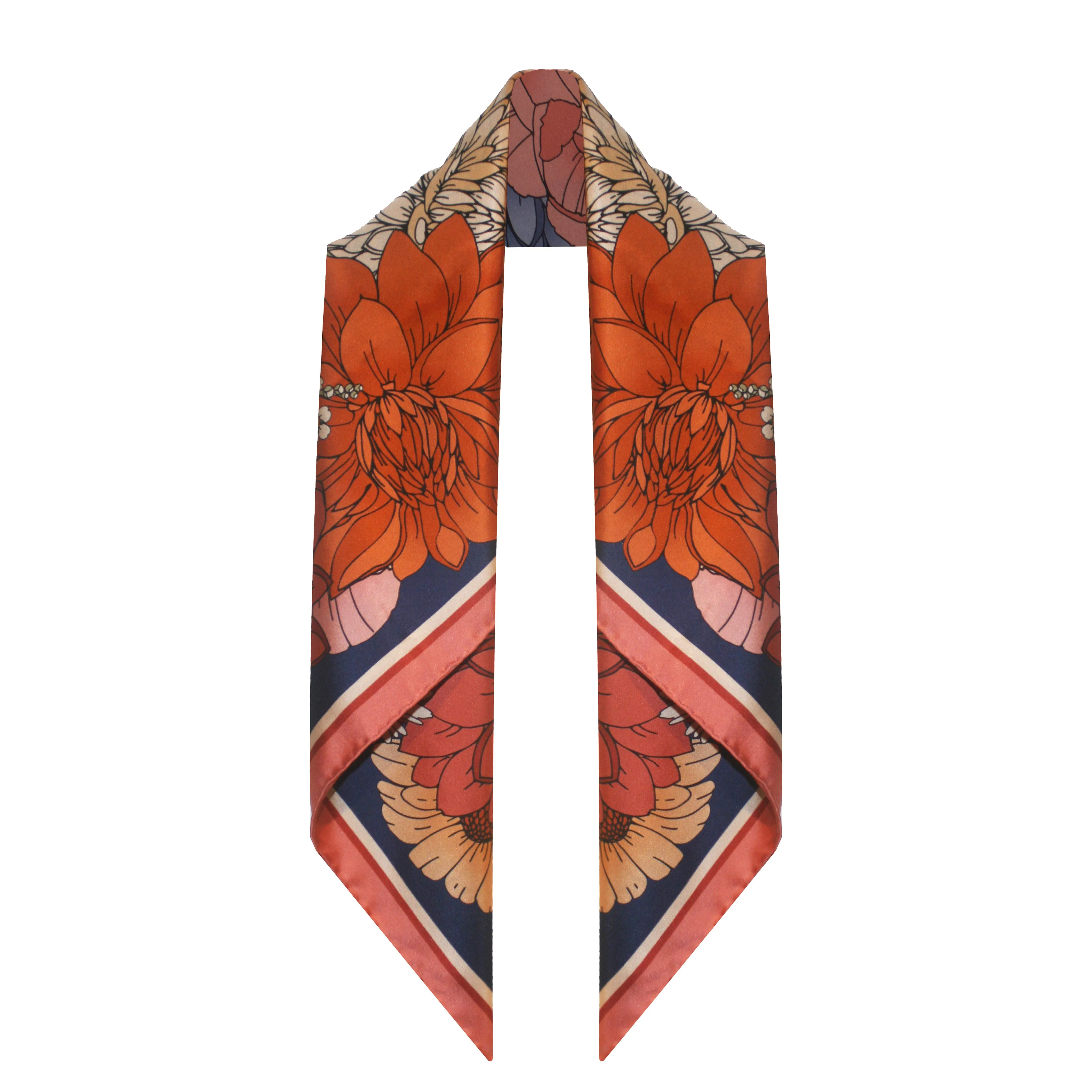 The Antique Floral Silk Scarf | 65x65cm