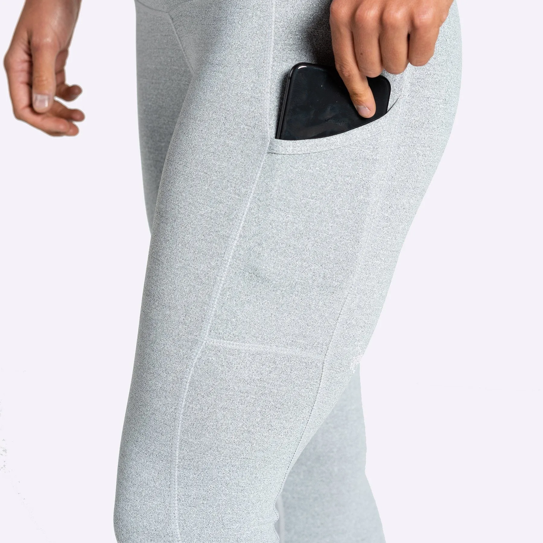 The Brave - Women's Elevate 7/8th Tights - Light Grey Marle
