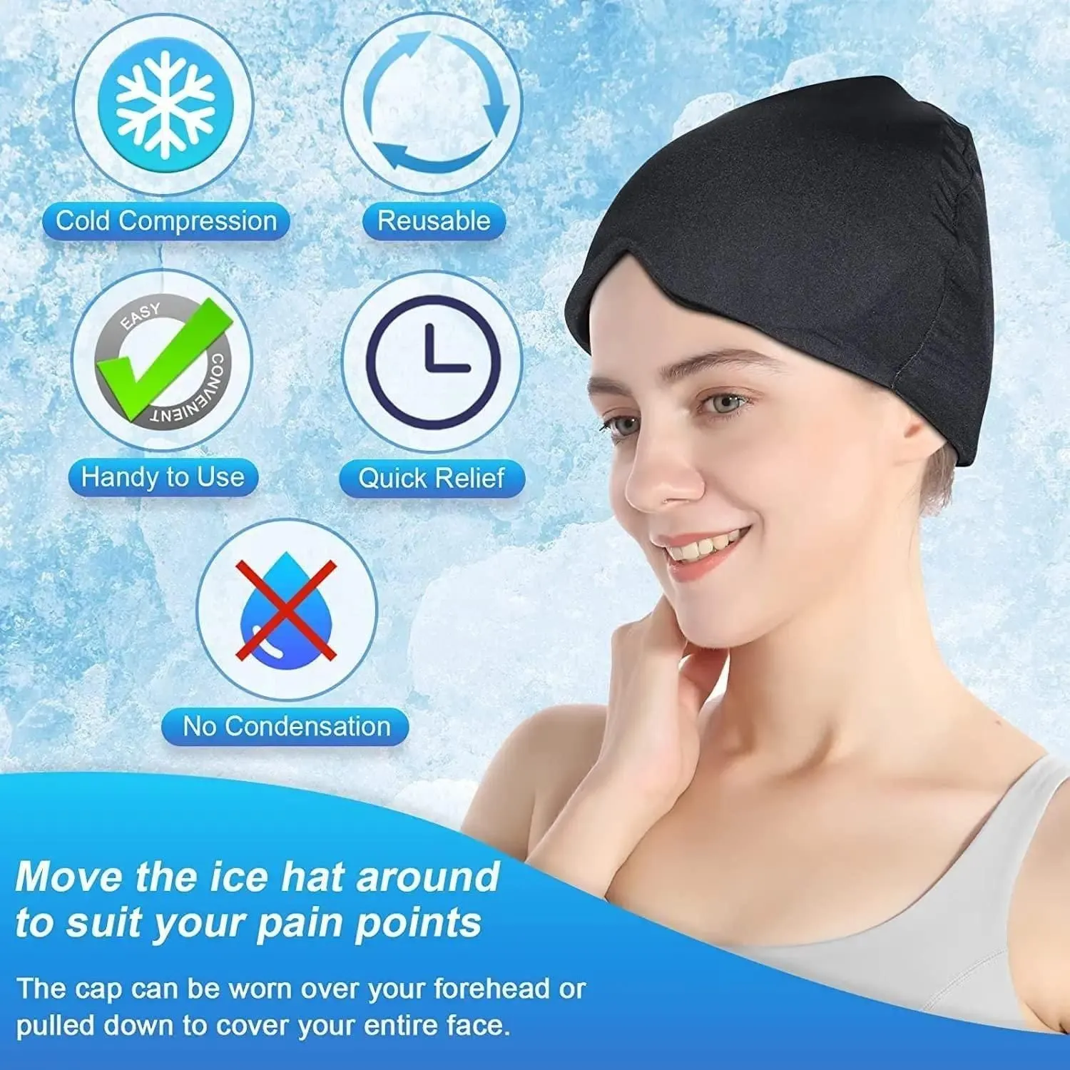 ThermaWrap™ Instant Migraine & Sinus Relief Cap