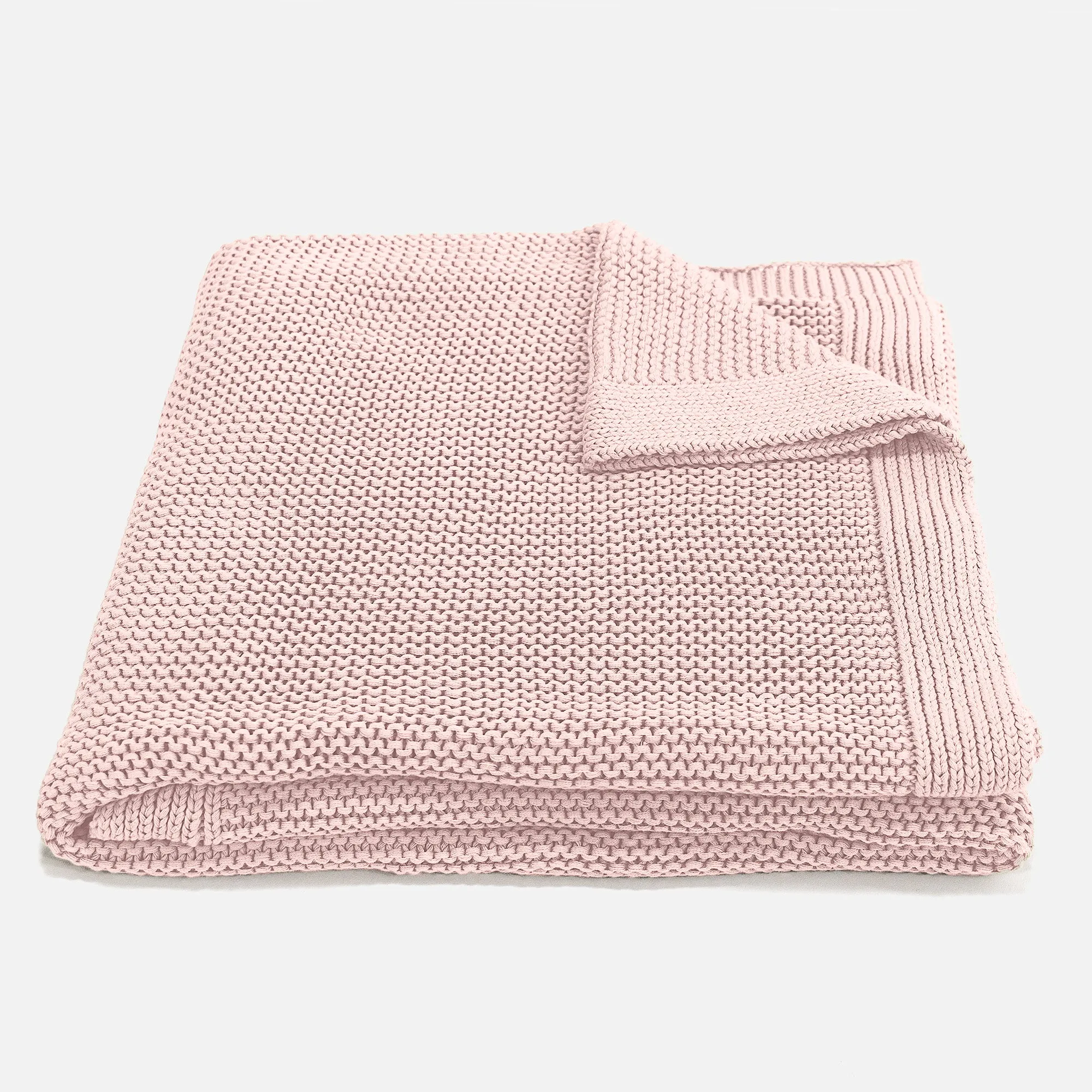 Throw / Blanket - Ellos Knitted Baby Pink