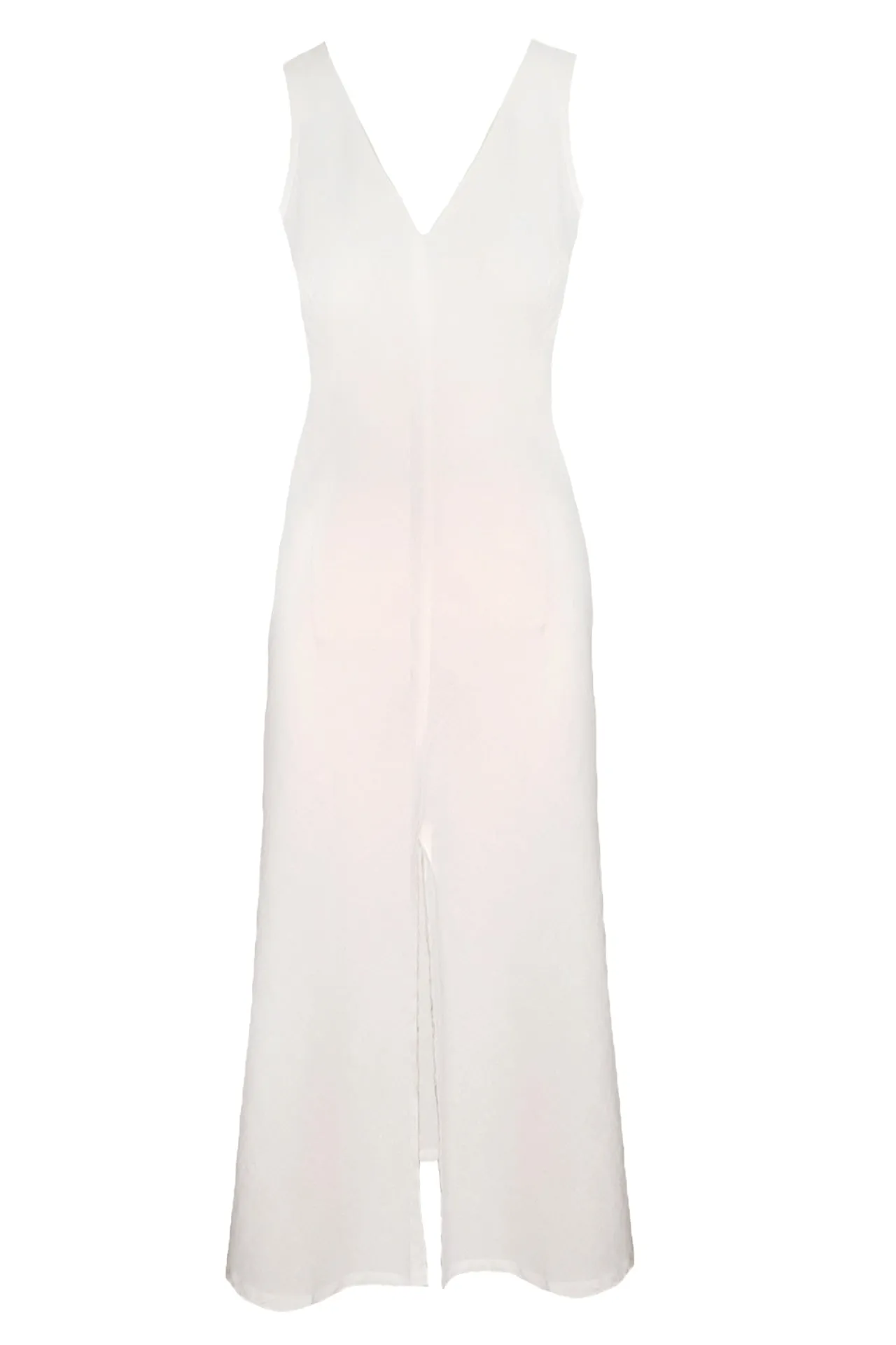 V-Neck Maxi Linen Dress