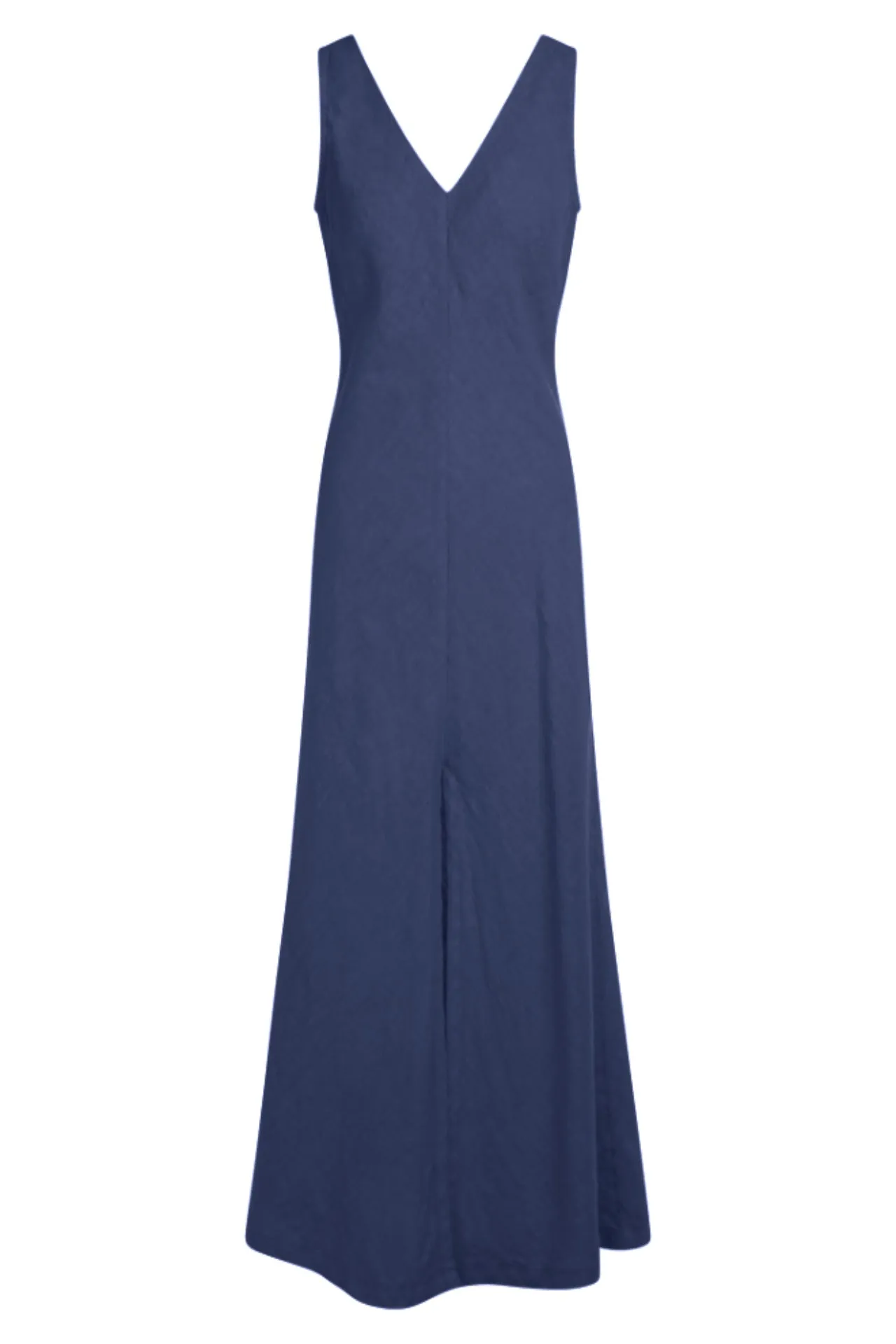 V-Neck Maxi Linen Dress