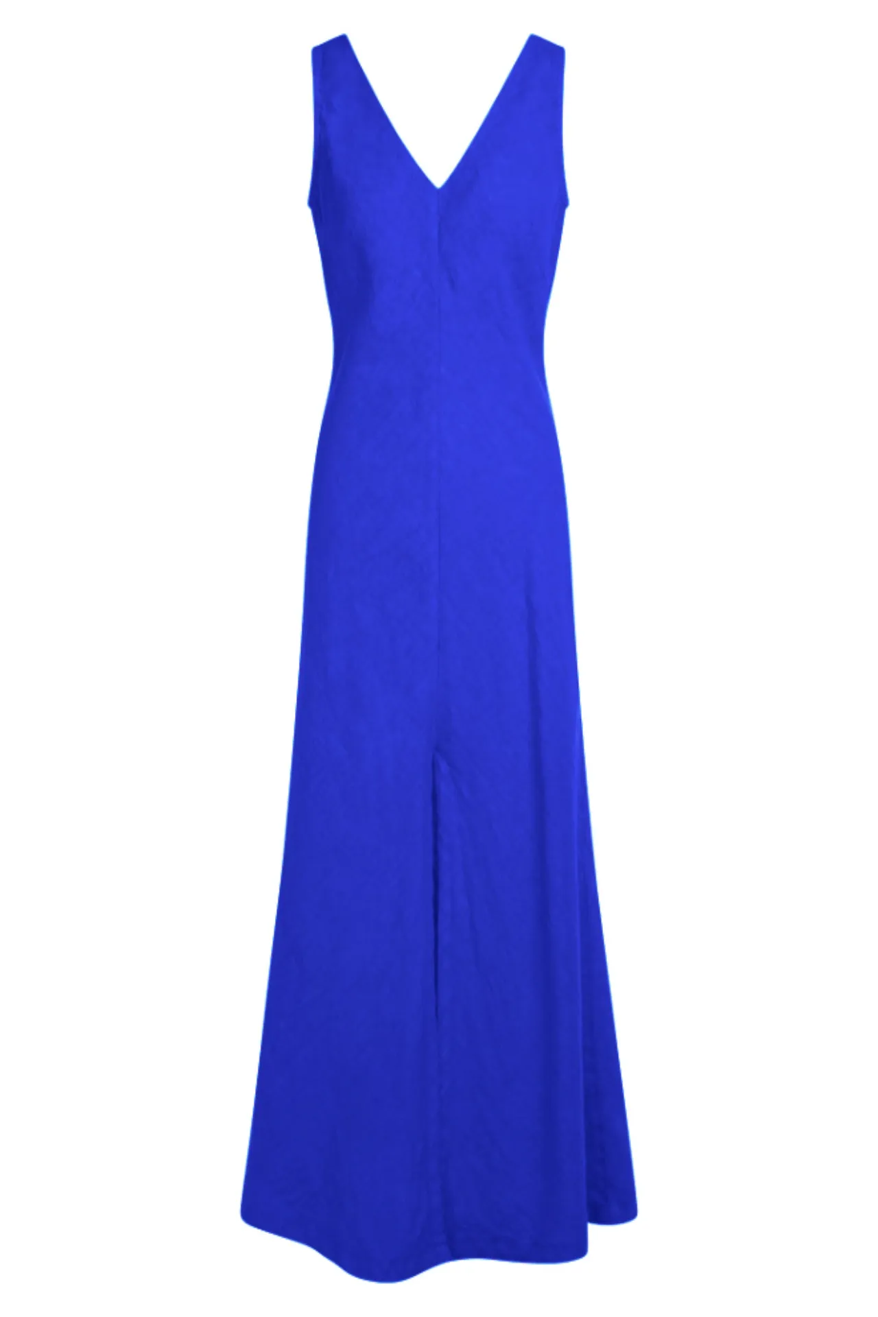 V-Neck Maxi Linen Dress