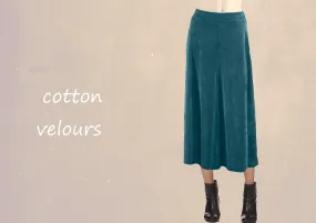 Velours midi rok