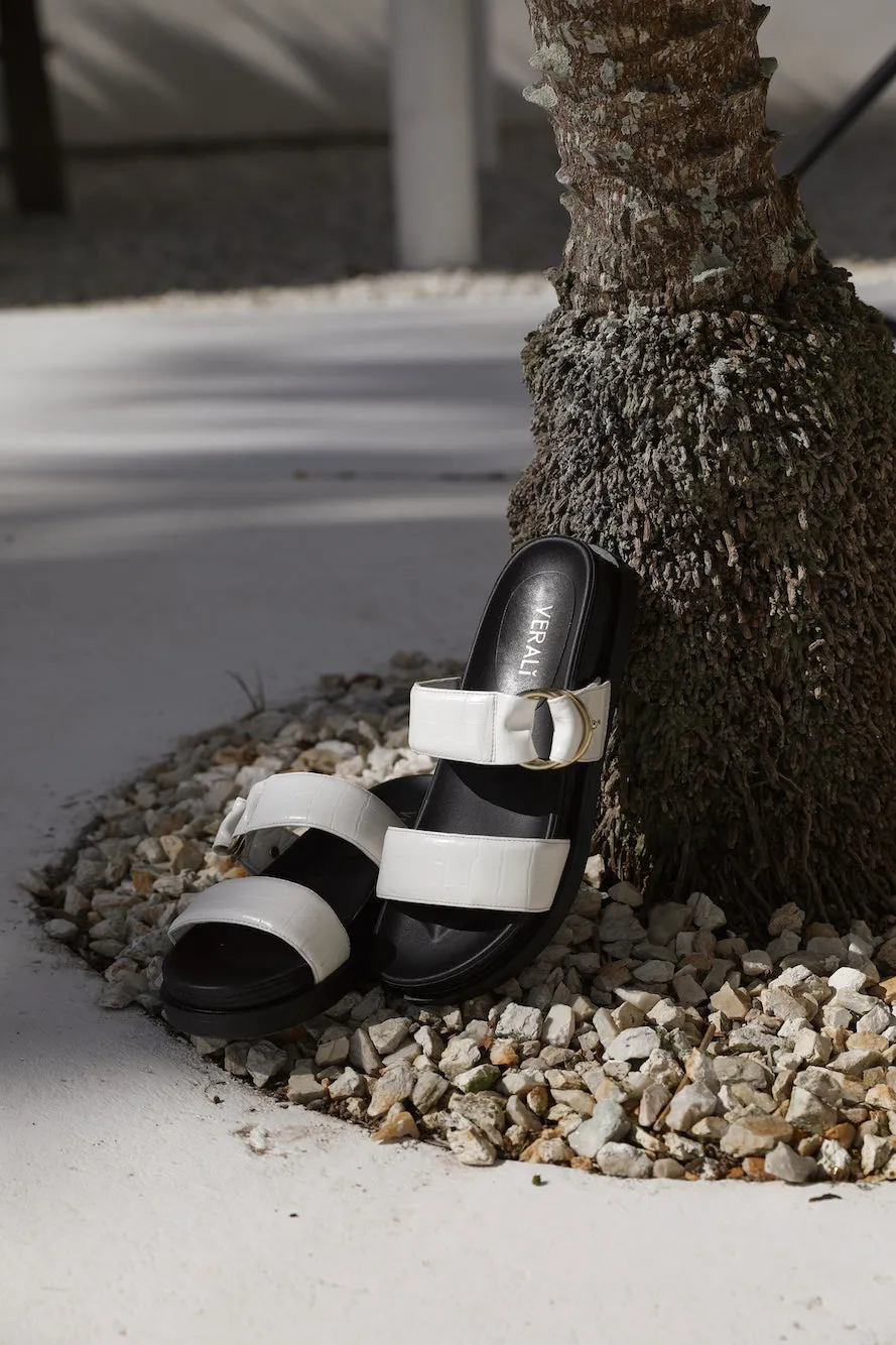 VERALI Oslo Chunky Slides White Croc