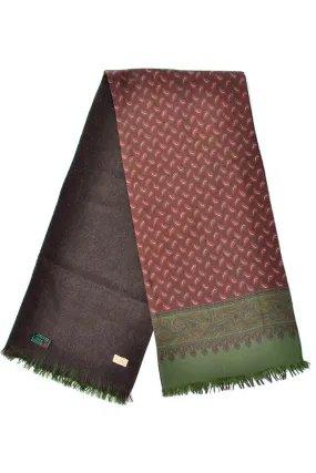 Vintage Abercrombie & Fitch Mens Silk Paisley Cashmere Scarf England