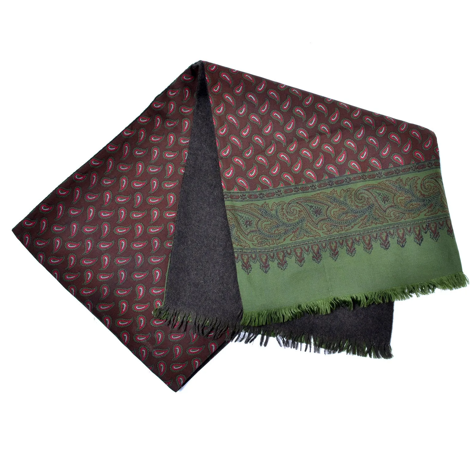 Vintage Abercrombie & Fitch Mens Silk Paisley Cashmere Scarf England