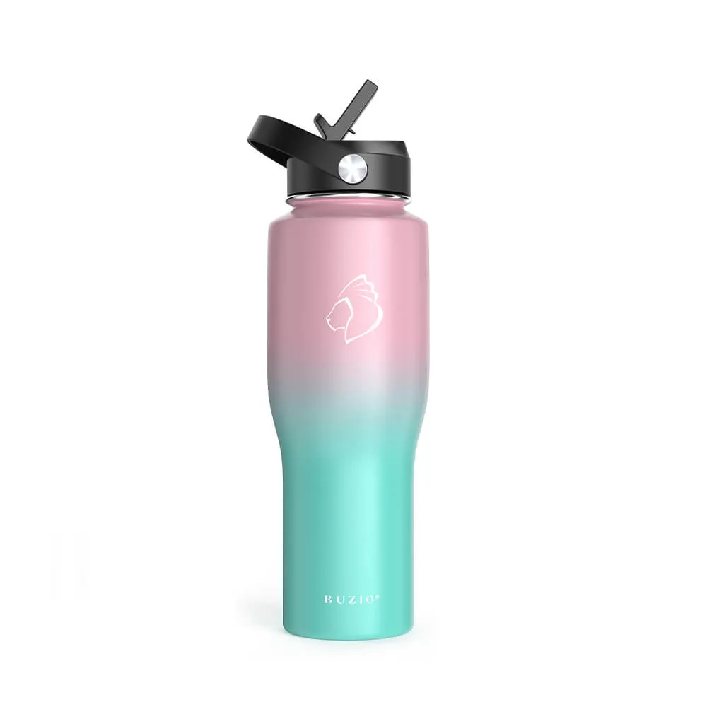 Water Bottle Fits in Car Cup Holder | Bubble Gum | 32oz