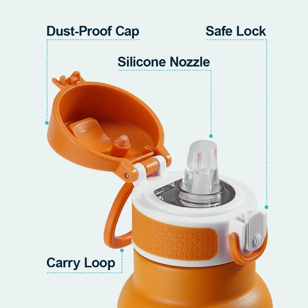 Water Bottle with Auto Flip Straw Lid | 12oz