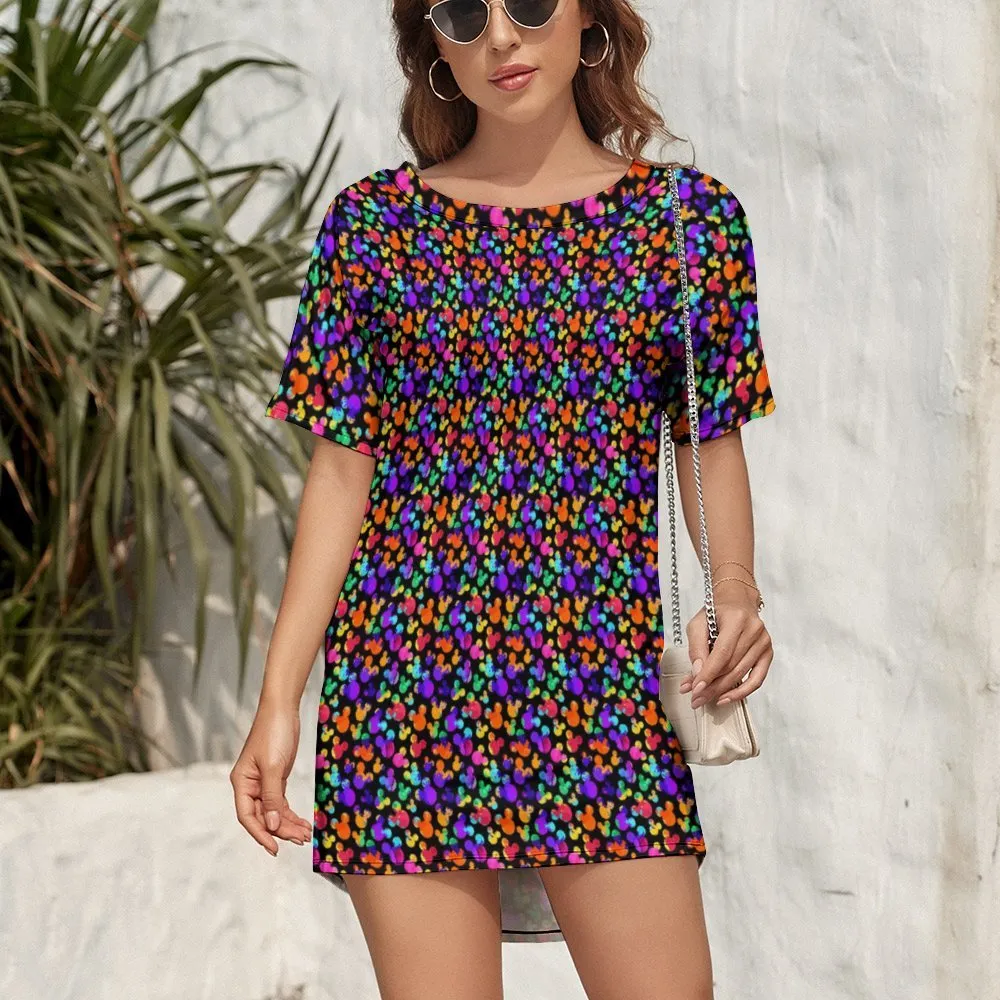 Watercolor Dolman Short Sleeve T-Shirt