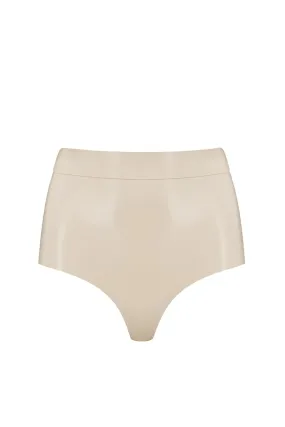 White Ivory Latex Disco High Waist Pant