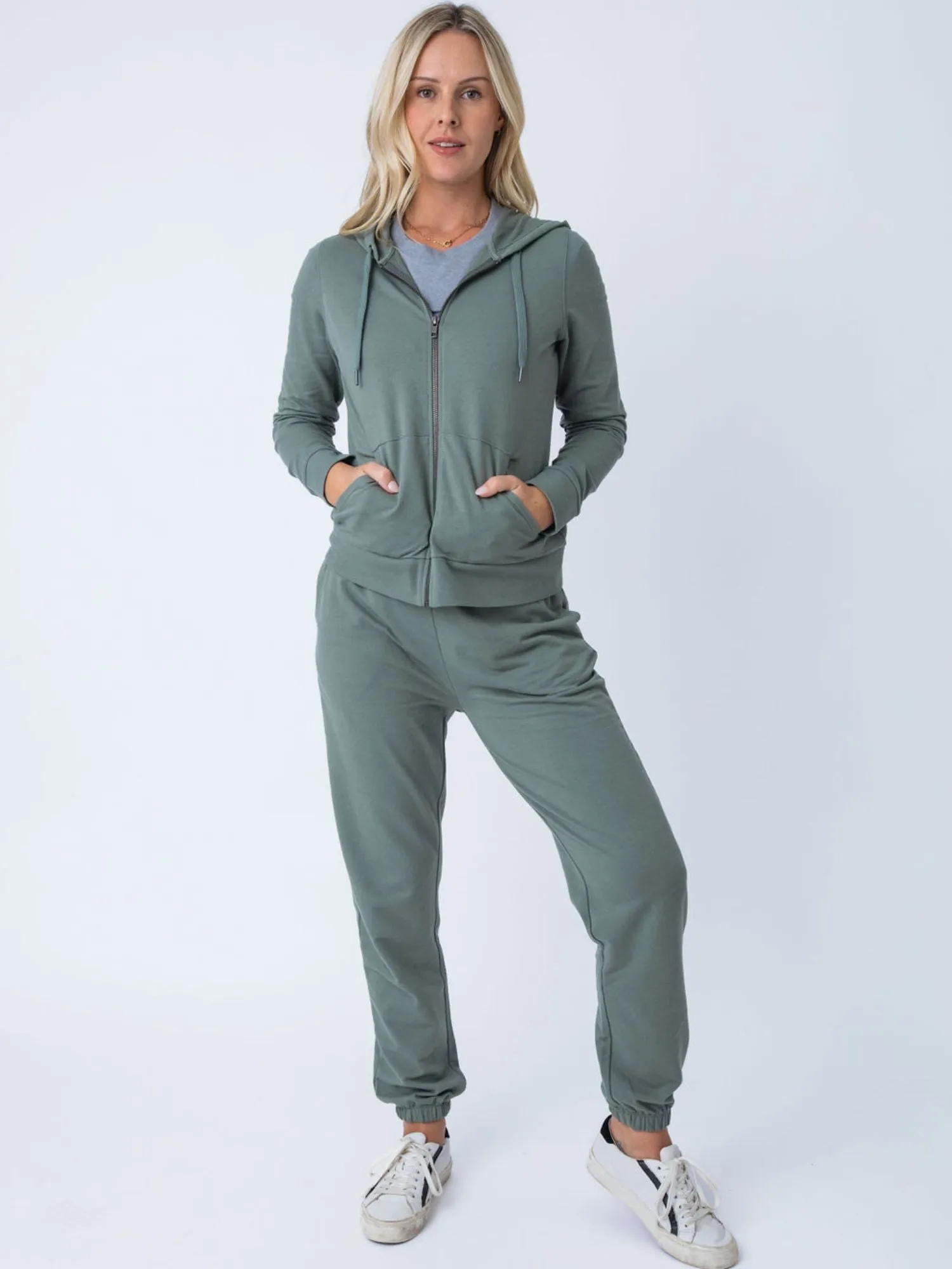 Women's Terry Jogger Essential 2-Pack (Black   Mercury Green)