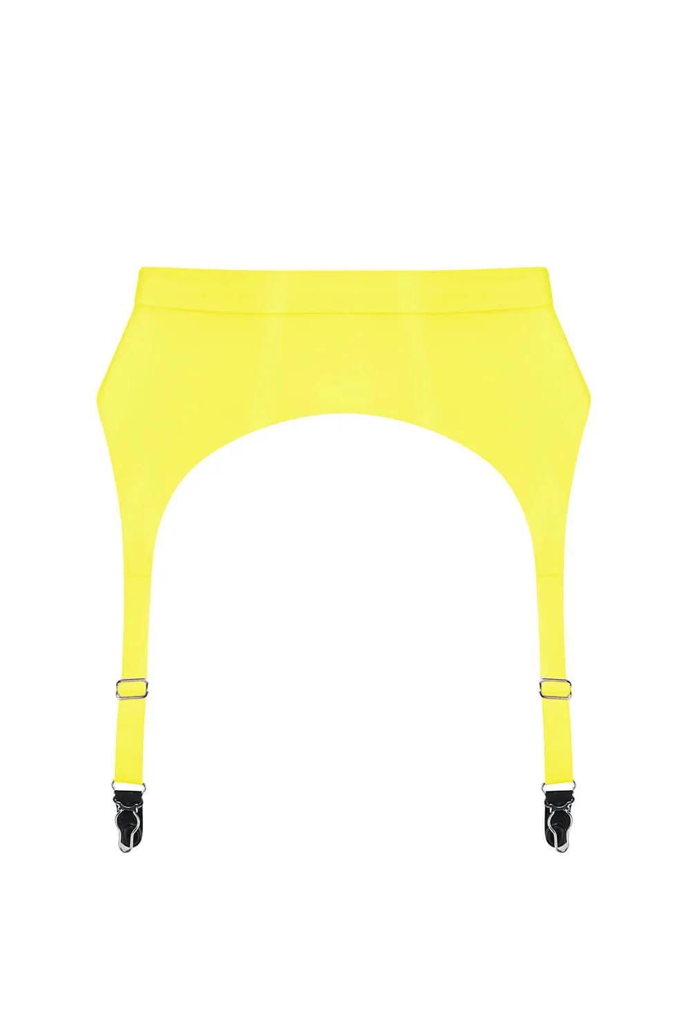 Yellow Latex Garter Belt