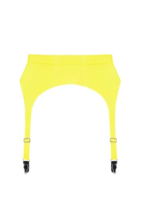 Yellow Latex Garter Belt